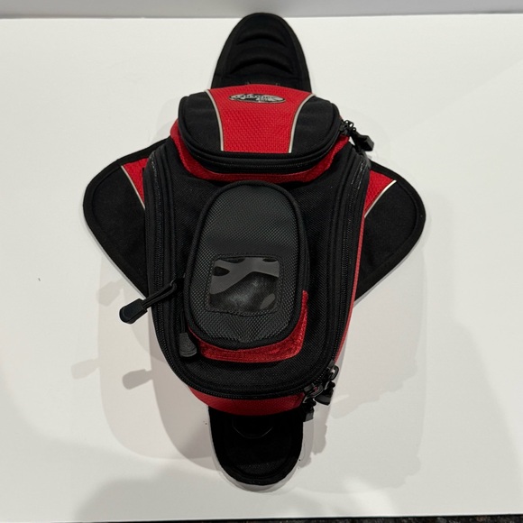 Joe Rocket Manta Magnetic Tank Bag Red Black Motorcycle Biker Travel - Picture 2 of 13